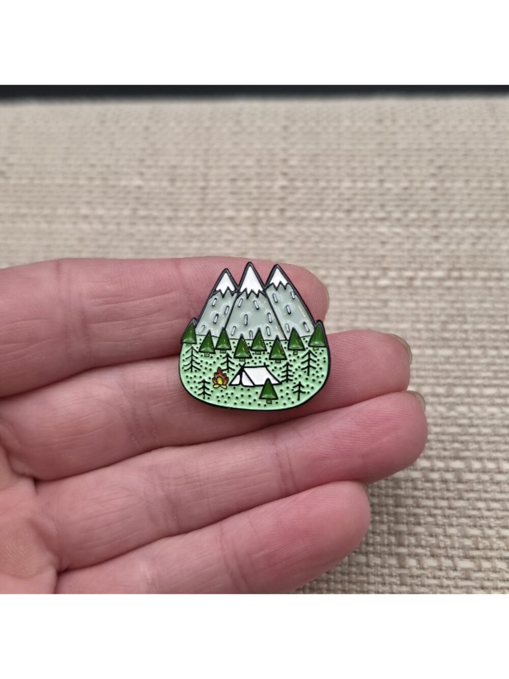Nature Mountain Enamel Pin Camping Badge Outdoor Wilderness Lapel Pin A9181